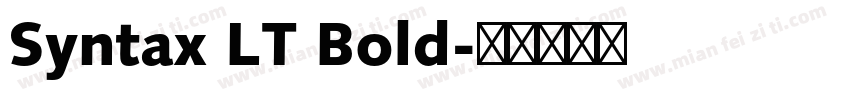 Syntax LT Bold字体转换